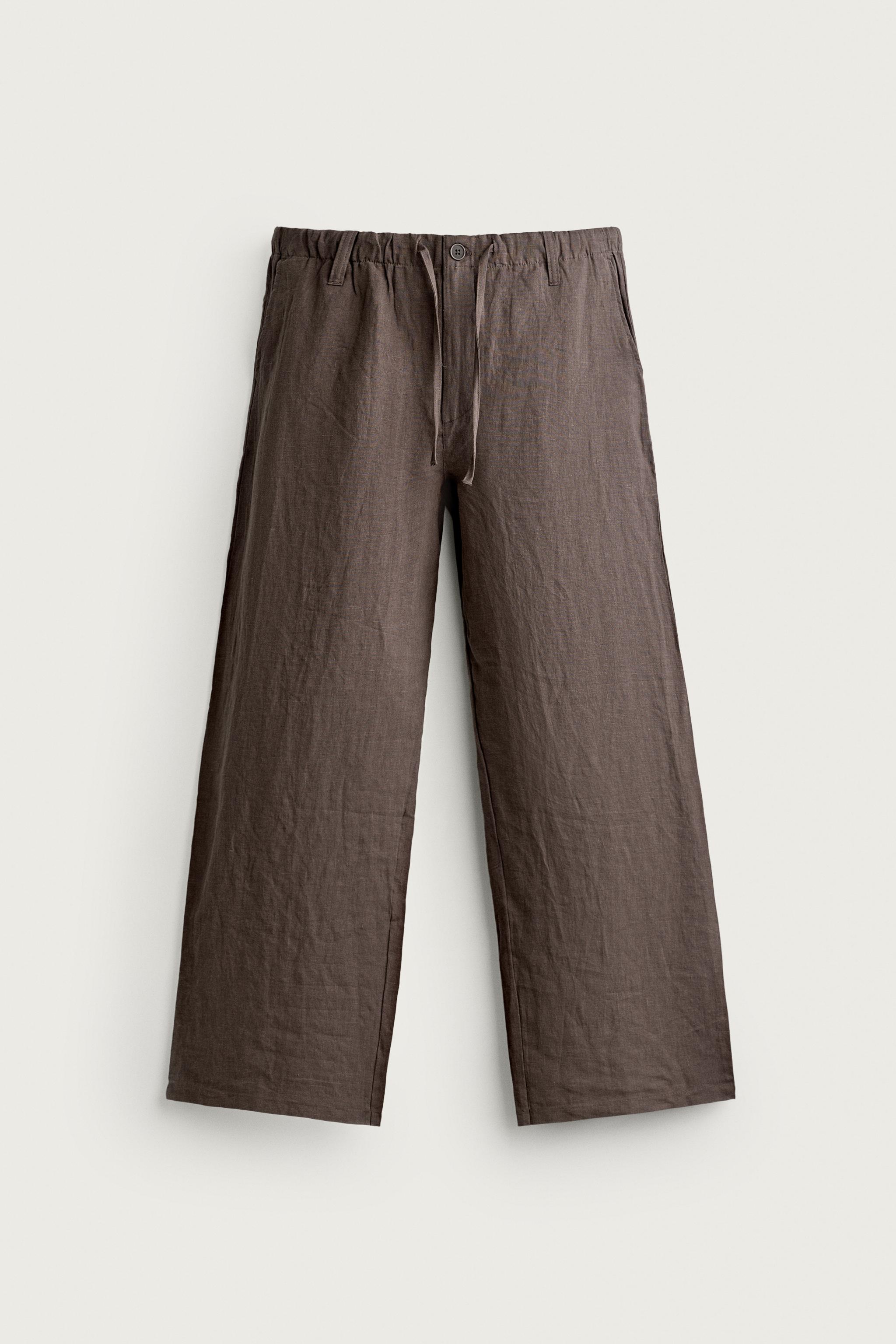 100% LINEN RELAXED FIT PANTS